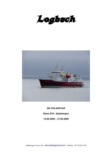 Logbuch - Spitsbergen Travel