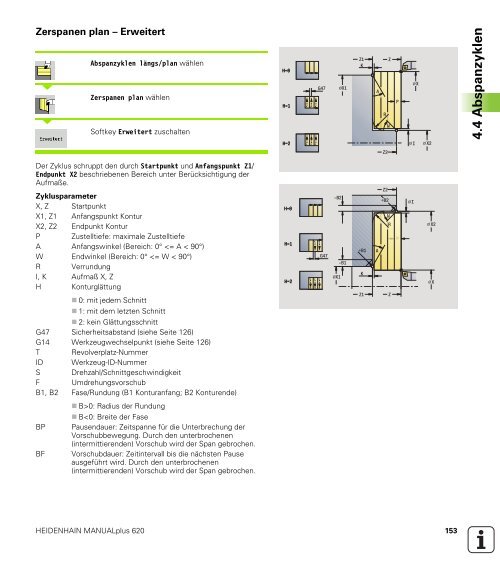 4.4 Abspanzyklen - heidenhain