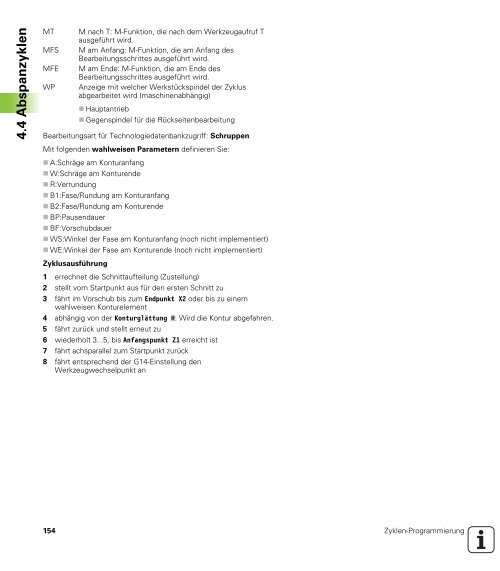 4.4 Abspanzyklen - heidenhain