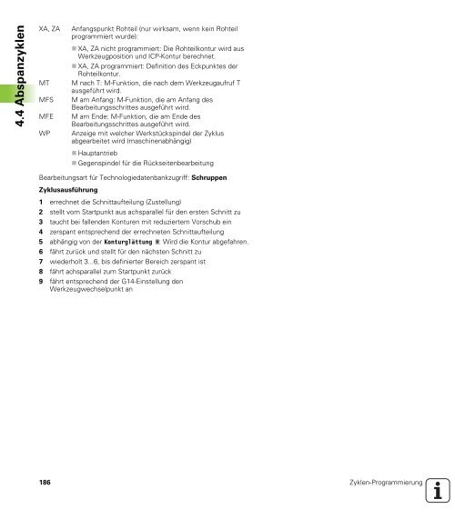 4.4 Abspanzyklen - heidenhain