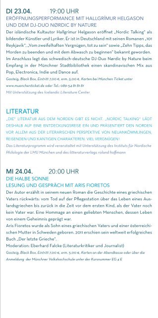 Nordic Talking - Münchner Stadtbibliotheken