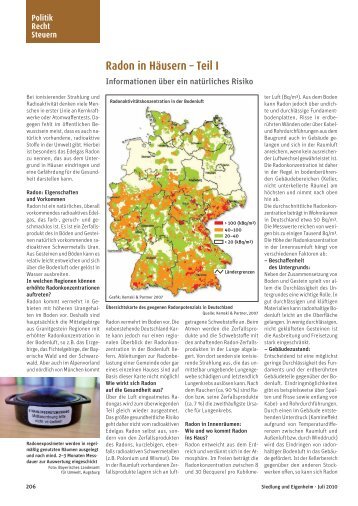 Radon in Häusern.pdf - Eigenheimerverband Bayern e.V.