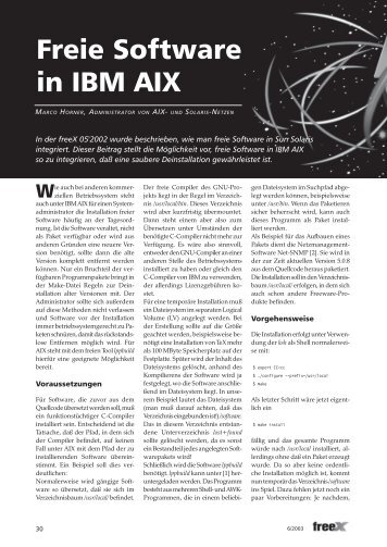 Freie Software in IBM AIX