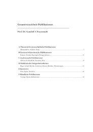Gesamtverzeichnis Publikationen - Gundolf S. Freyermuth