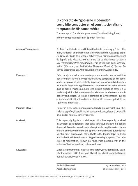 El Concepto De Gobierno Moderado Instituto De Investigaciones