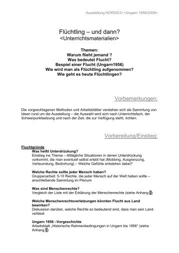 Unterrichtsmaterialien, Arbeitsblätter und Ideen - forum oö geschichte