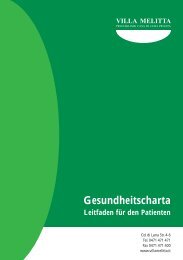 Charta der Gesundheitsdienste - Villa Melitta