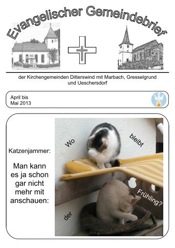 Ausgabe April–Mai 2013 - Ev. Pfarramt Ditterswind