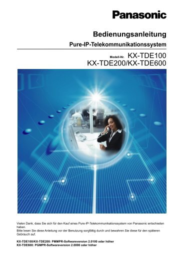 Panasonic KX-TDE 100/200/600