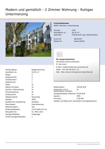 2 Zimmer Wohnung - Ruhiges Untermenzing - Immobilien Service ...