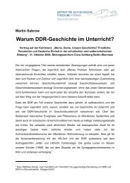 Warum DDR-Geschichte im Unterricht? - Zentrum für Zeithistorische ...