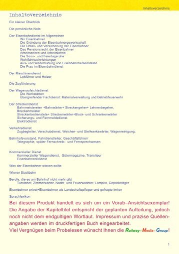 Die Angabe der Kapiteltitel entspricht de - Rmg-Verlag