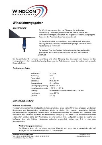 Windrichtungsgeber - windcom.de