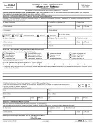 Form 3949-A, Information Referral - Internal Revenue Service