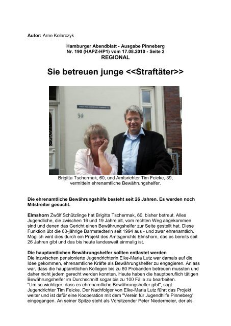 Sie betreuen junge  - Verein für Jugendhilfe ...