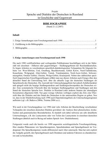 Bibliografie - Institut für Deutsche Sprache