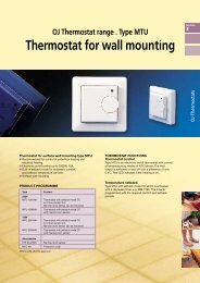 Thermostat for wall mounting - OJ Electronics