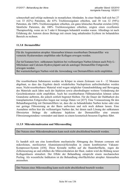 Leitlinie „Behandlung der Akne“ - AWMF