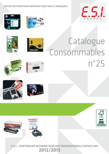 Catalogue Consommables n°25 (PDF 43,5 Mo ) - ESI Belgium