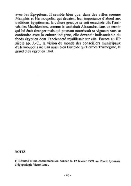 cercle lyonnais d'egyptologie victor loret - Maison de l'Orient et de la ...