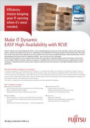 Make IT Dynamic EASY High Availability with RCVE - Fujitsu