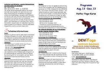 Der Flyer für Herbst/Winter (Pdf) - Yoga-Zentrum Bautzen