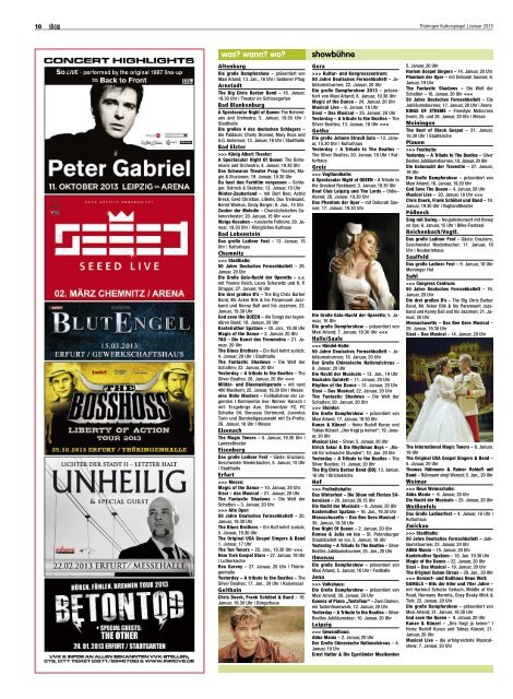 Thüringen Kulturspiegel Januar 2013