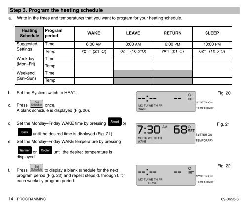 69-0653 - MagicStat CT3200 Programmable Thermostat ... - Geisel