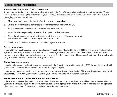 69-0653 - MagicStat CT3200 Programmable Thermostat ... - Geisel