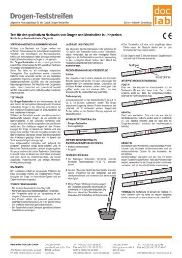Drogen-Teststreifen - DocLab GmbH