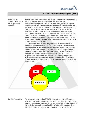 Kronisk obstruktiv lungesygdom (KOL) - Armoni