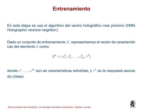 Reconocimiento de Caracteres: Un abordaje invariante a translaci ...