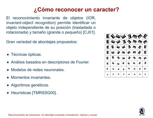 Reconocimiento de Caracteres: Un abordaje invariante a translaci ...