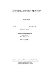 OSTEUROPA-INSTITUT MÜNCHEN - Institut für Ost- und ...