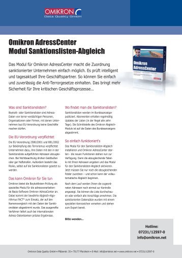 Sanktionslisten-Abgleich mit Omikron AdressCenter - Omikron Data ...