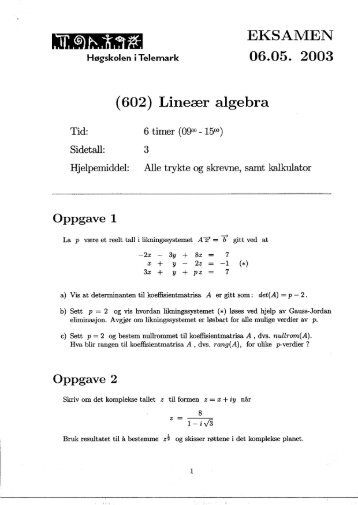 (6 timers prøve) (PDF, 233,36 kB) - Høgskolen i Telemark