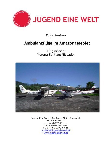 Ambulanzflüge im Amazonasgebiet - Jugend Eine Welt