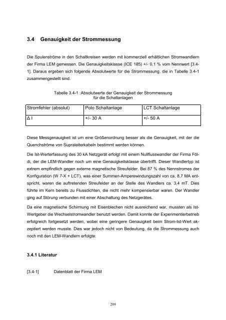 3.2 Das Quenchdetektions-System der W 7-X Spule - Bibliothek ...