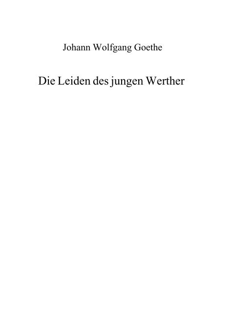 Die Leiden des jungen Werther - Glowfish