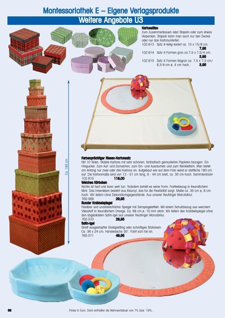 Interessante Sachen für die Montessoripädagogik ... - Riedel GmbH