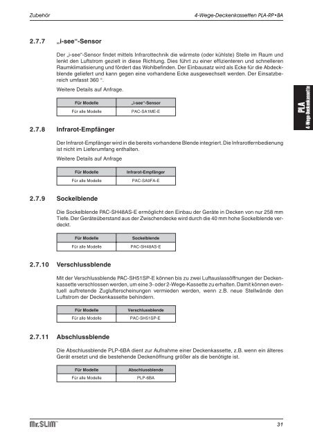 Planungshandbuch der Mr. Slim Serie - Breeze24.com