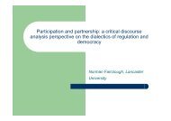 Participation and partnership: a critical discourse analysis ...