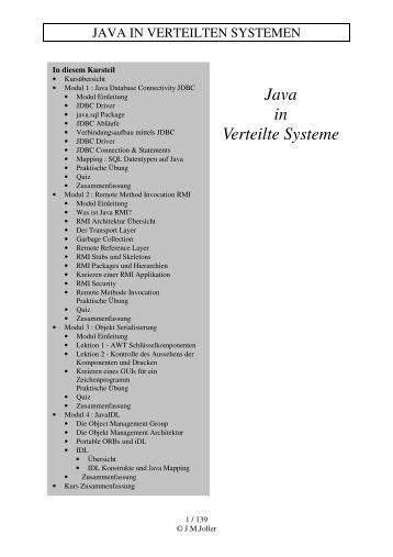Java in Verteilte Systeme - Joller-Voss