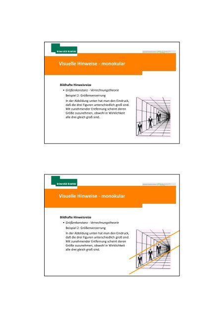 Mechanismen der Tiefenwahrnehmung