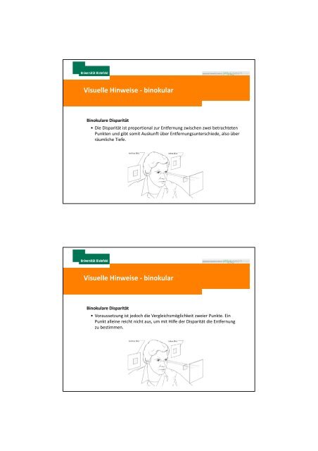 Mechanismen der Tiefenwahrnehmung