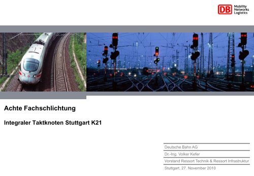 Vierte Fachschlichtung Integraler Taktknoten Stuttgart K21