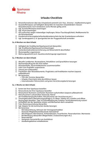 Urlaubs-Checkliste downloaden - Hallo Fehmarn Urlaubs-Checkliste downloaden - Hallo Fehmarn