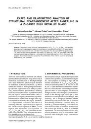 EXAFS and dilatometric analysis of structural rearrangement