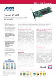 3ware 9650SE datasheet - Thomas-Krenn.AG