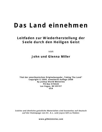 Das Land einnehmen - GillMinistries.com